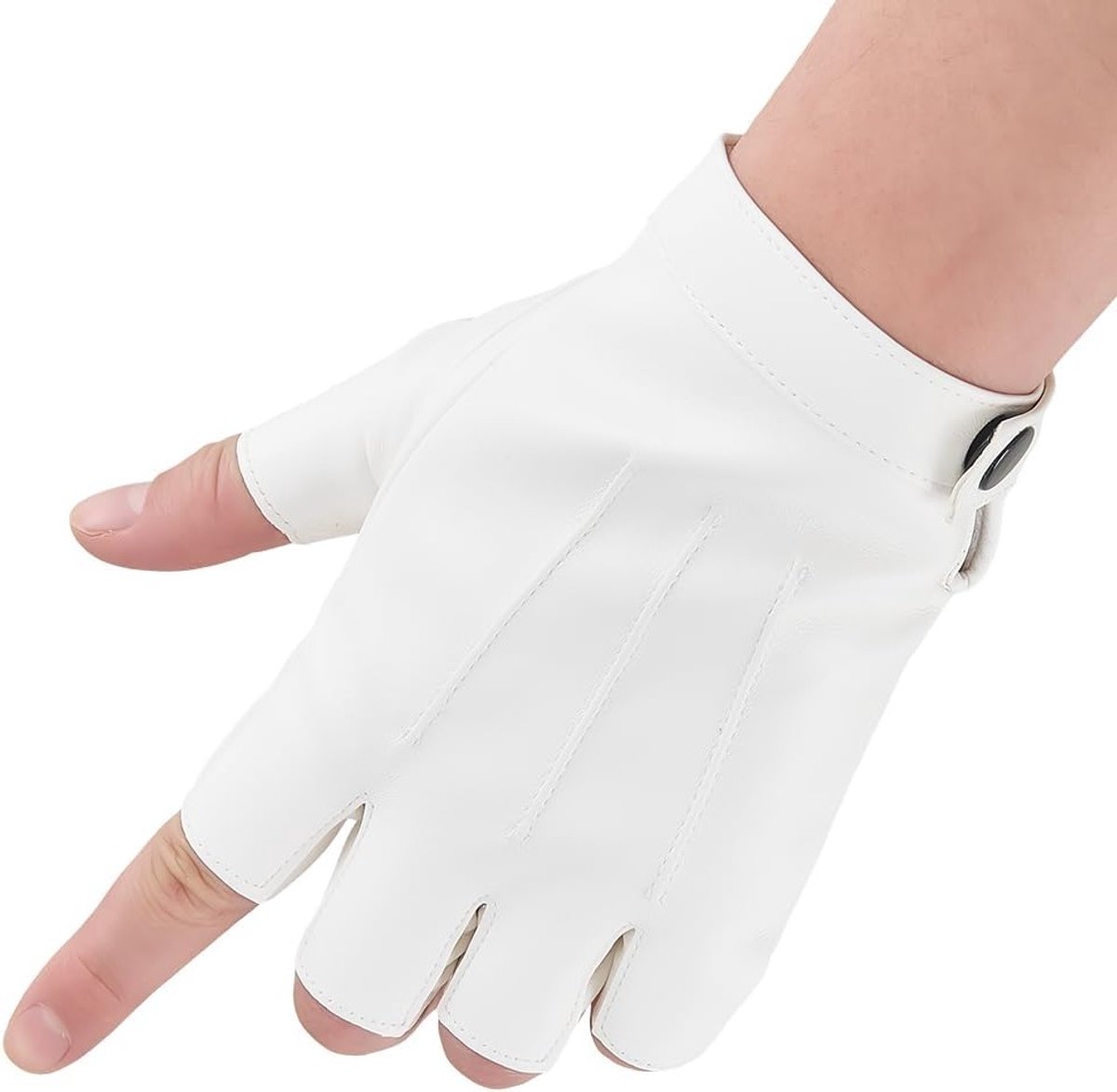 Half Vinger Handschoenen van PU Leer voor Motor rijden, Punk en Steampunk Stijl, Geschikt voor Cosplay en Performance Kostuums