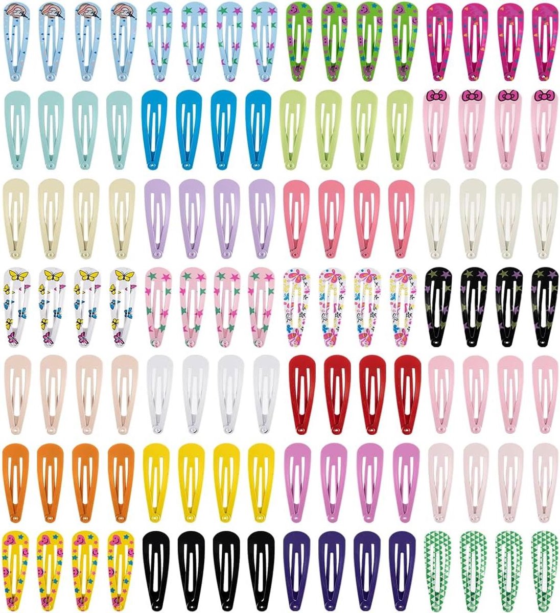 Haarspeldjes Set - Kinder Haarclips - Feest Accessoires - 120 Stuks - 5 cm - Gekleurd