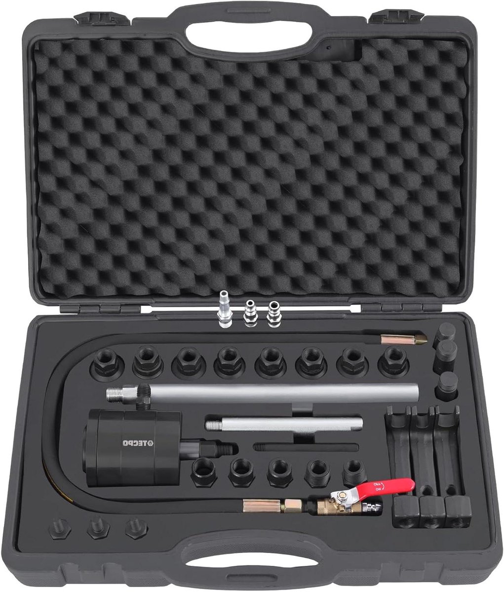Injector Trekker Set - Injector Tool - Motoronderhoud - Perslucht Aangedreven - 39 x 24 x 30 cm - Grijs