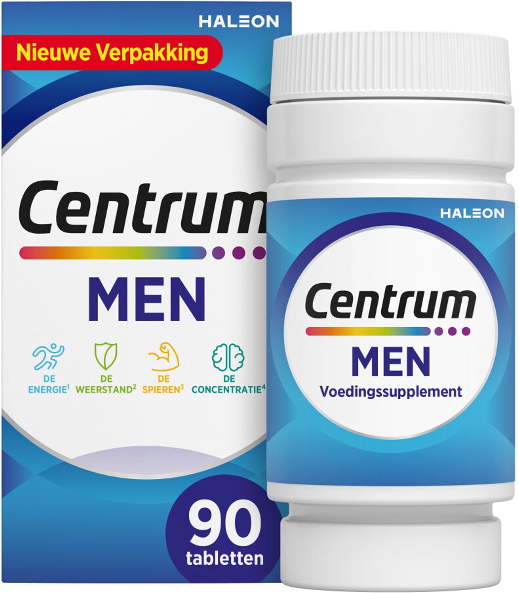Centrum - Men Multivitaminen - 2 x 90 tabletten - Voordeelverpakking