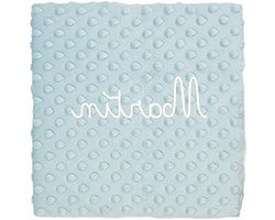 Babydeken Geborduurde Naam - Gepersonaliseerde Deken - Baby Verzorgen - Fluweel Zachte Aanraking - 80 x 110 cm - Munt