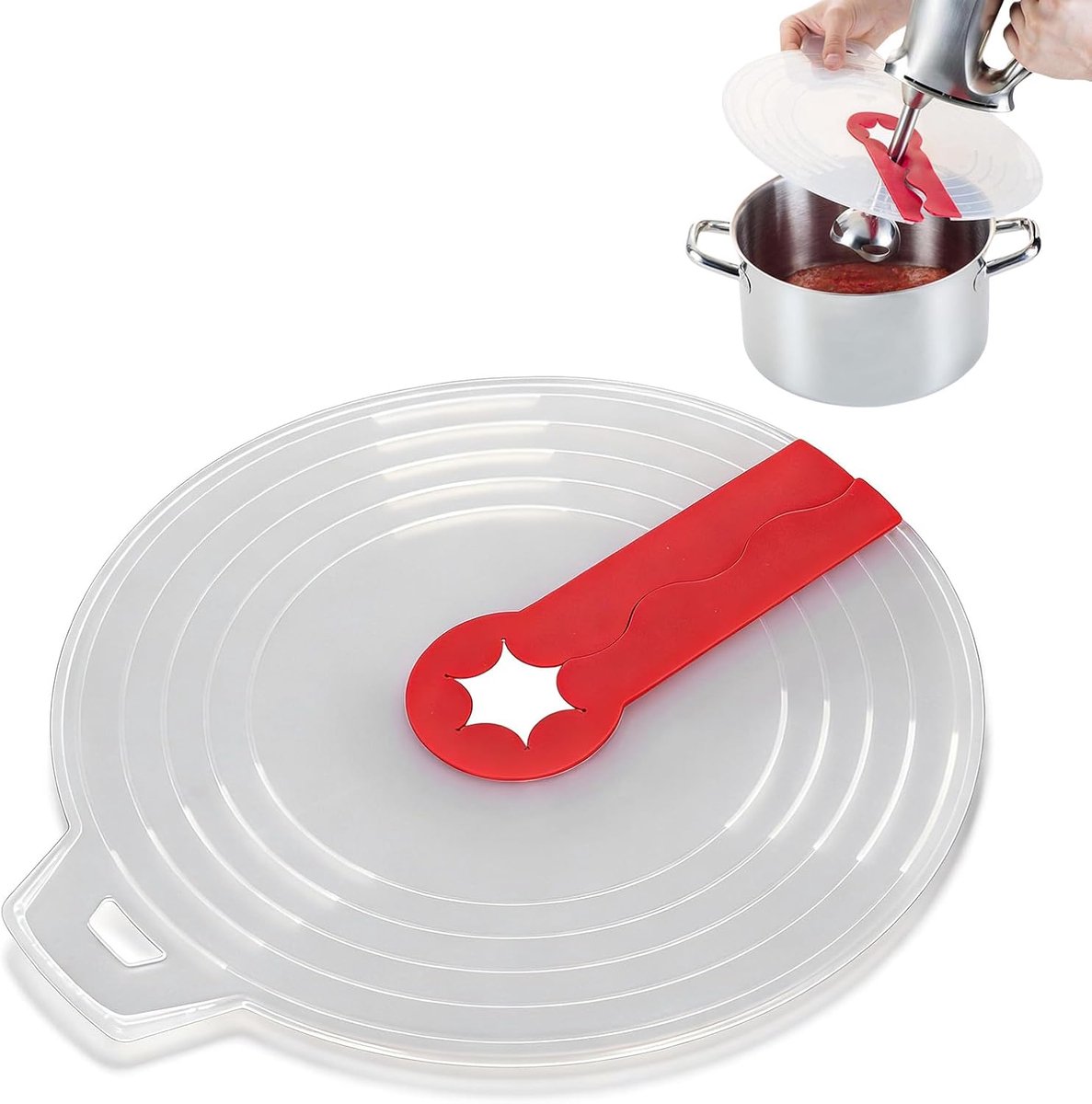 Oneay 2-delige spatbescherming voor mixer, spatbescherming voor mixerkop, siliconen spatbescherming voor handmixer, deksel voor mengkom van eierklopper, keuken