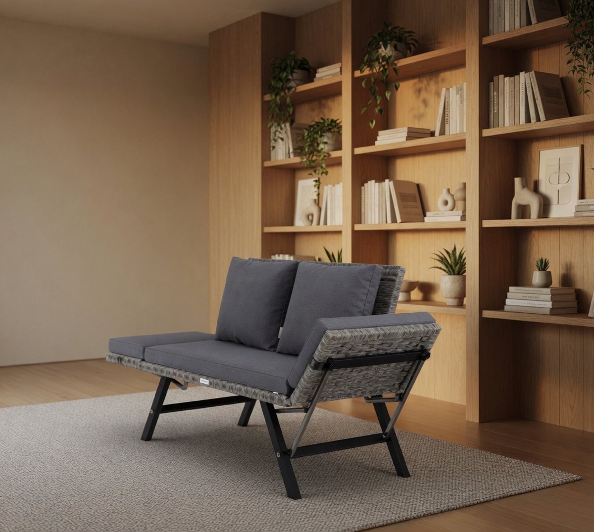 Luxe Bank – Grijs – 176 cm – Industrohome