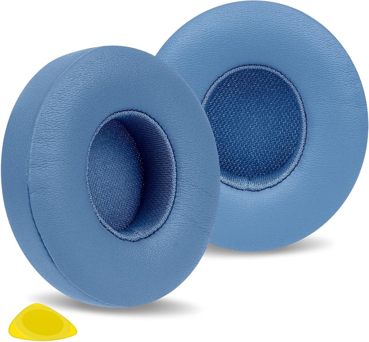Vervangende Oorkussens voor Draadloze On-Ear Hoofdtelefoons, Earmuffs van Eiwitleer, Comfortabele Oorkappen in Blauw