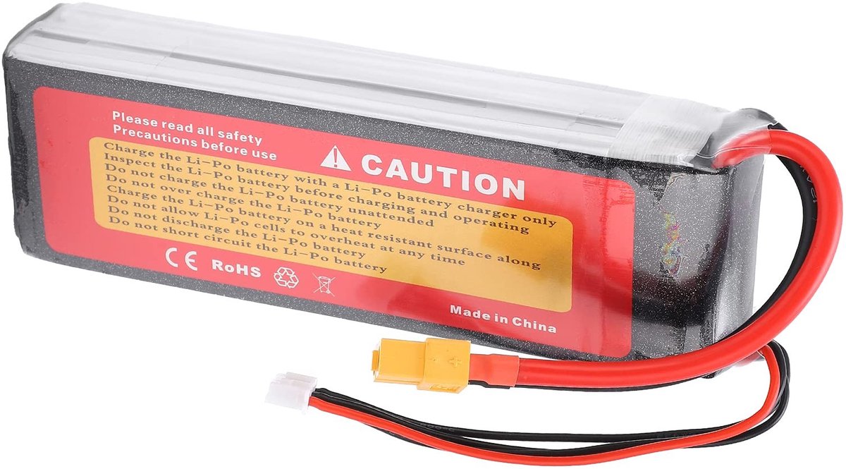 Allecto - VGEBY 6000 mAh Lithium Polymer Accu 11.1V voor RC Auto's, Botens en Vliegtuigen