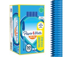 Paper Mate InkJoy 100ST-balpennen | Medium punt (1,0 mm) | Blauw | 50 stuks
