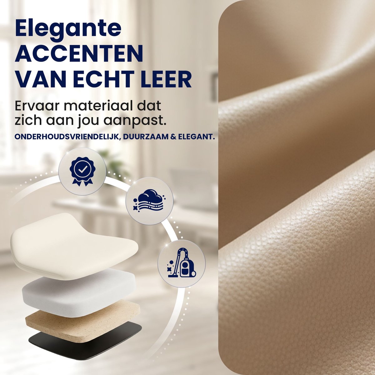 CLP Pacific Bureaustoel Ergonomisch met Massagefunctie Echt - afbeelding 3