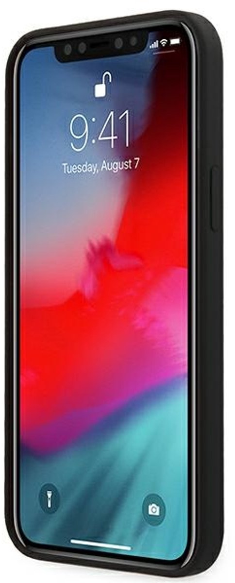 Ferrari - FESSIHCP12LBK - iPhone - 12 - Pro - Max - 6.7 - zwart/zwart - hardcase - On - Track - Siliconen van Merkloos — afbeelding 4