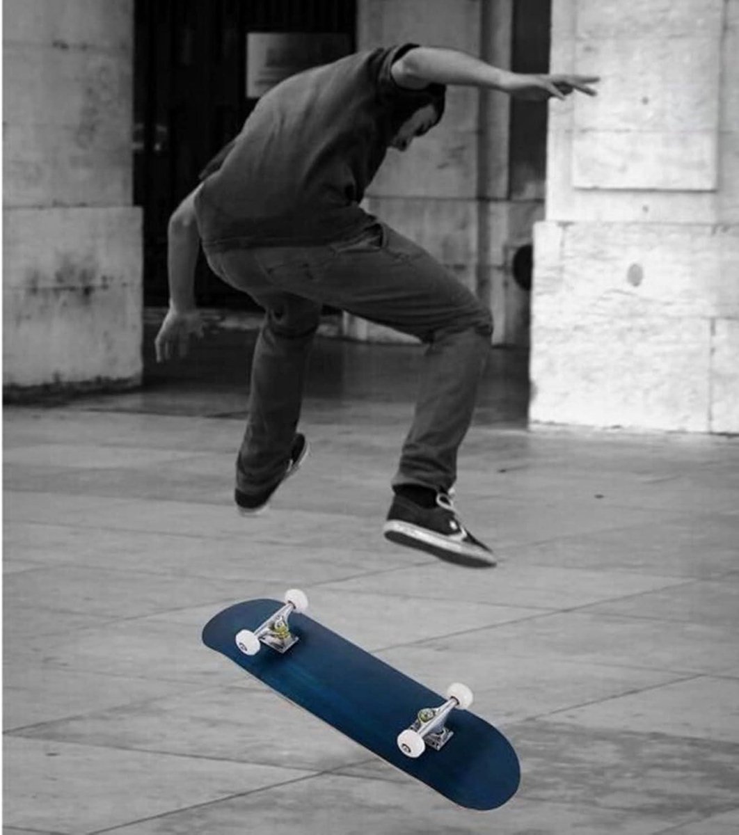 Compleet Skateboard Cruiser Longboard Buitenrijden 9-laags Houten Dek 31 x 8 Inch