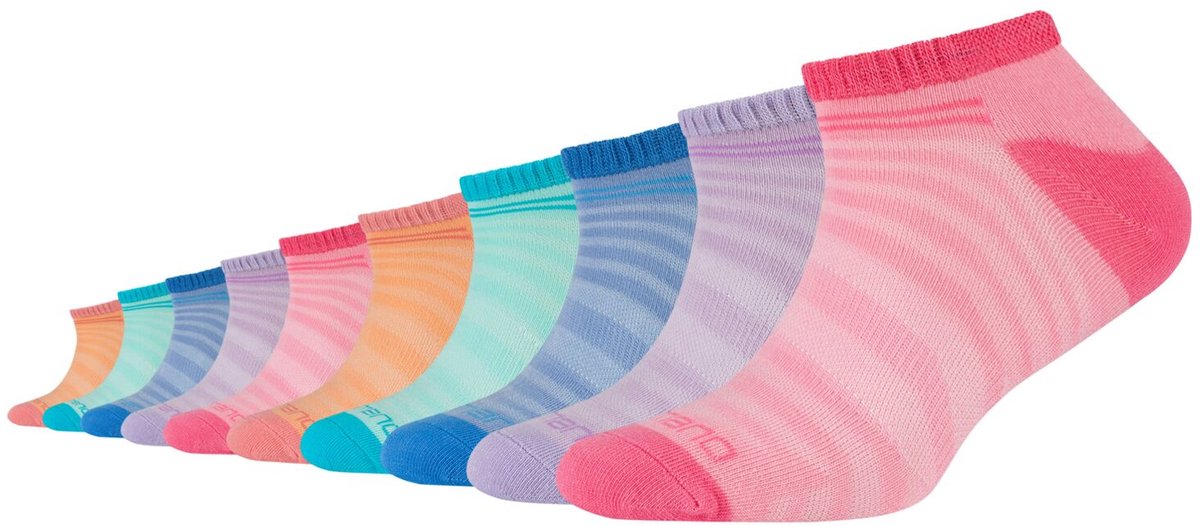 camano, Kindersokken, sportsokken, mesh-ventilatie, zonder compressie, ondersteuning van de voetboog, gekamd katoen, verstevigde hiel, verstevigde teen, zachte teen naden, camano, 10-pack, sneakersokken, comfort.