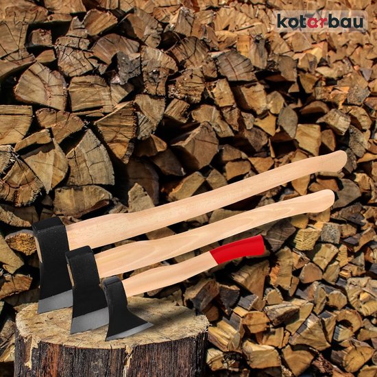 Houthakbijl 12 kg - Kloofbijl Houtbijl - Hout Kloven - Gesmeed Staal - 600 mm Lengte - Zwart — afbeelding 3