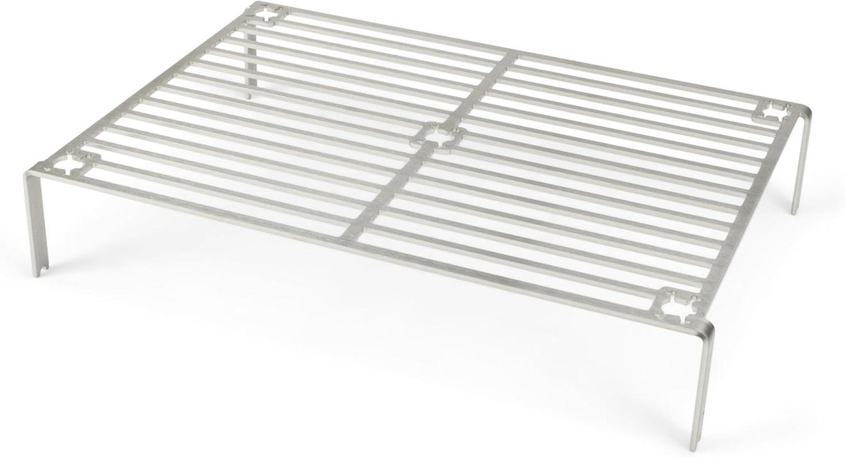 Bovenrooster - Extra grillniveau - Grillcapaciteit vergroten - Roestvrij staal - 37 cm - Zilver
