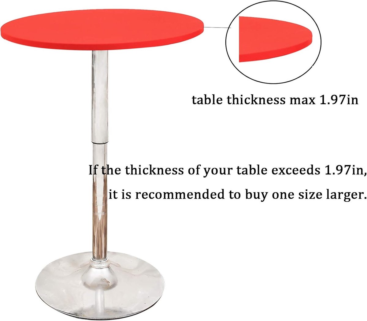 Tafelkleed Spandex Rond - Hoes Tafel - Feest Decoratie - Elastische Rand - 81.3 cm - Bruin