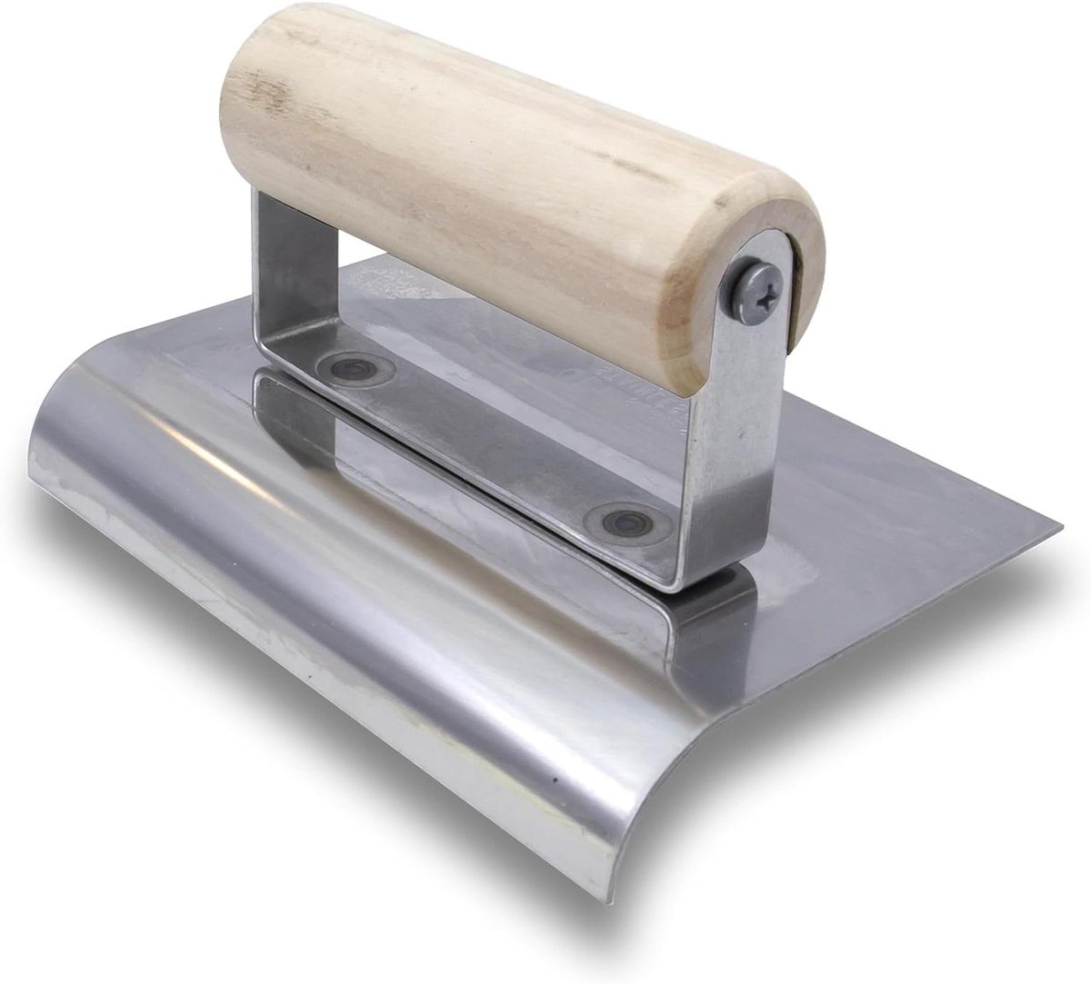 Randtroffel - Kantenspaan Beton - Betonranden Afwerken - Roestvrijstalen Blad - 15x10 cm - Zilver