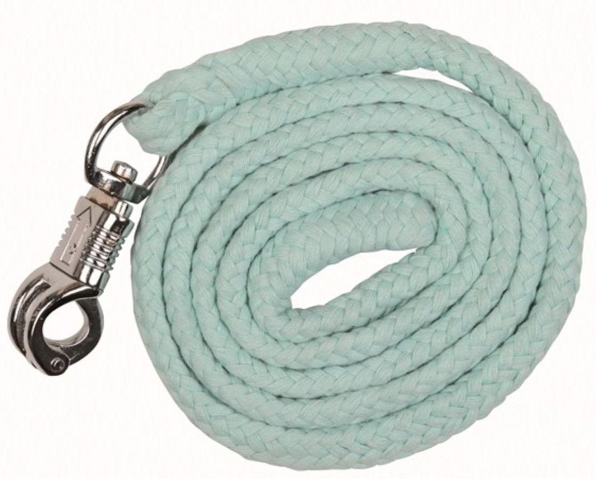 Halstertouw Paard - Leidtouw Zacht - Veilig Transport - Paniekhaak - 180 cm - Aqua