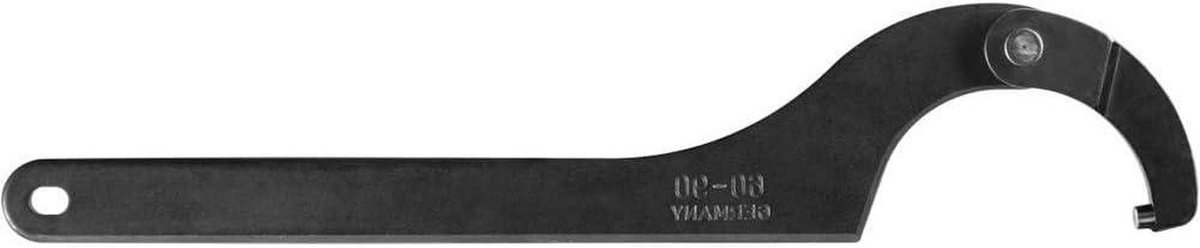 Scharnier-haaksleutel - Sleutel met pinnen - Moeren vastzetten - Speciaal staal - 60-90 mm - Zwart
