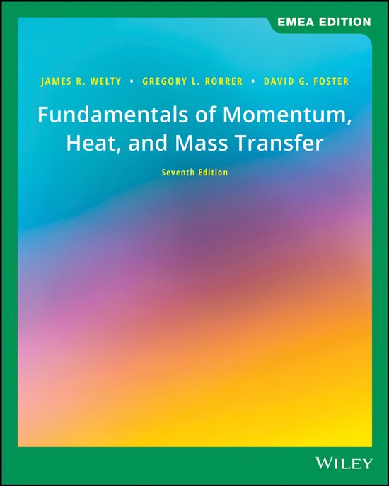 Fundamentals of Momentum, Heat, and Mass Transfer, EMEA Edit ... - cover