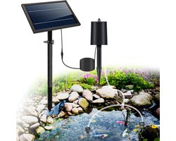 8W Zonnevijver Beluchter - Ingebouwde 2400mAh Accu - 3 Werkmodi - Met 2 Luchtstenen - Zonne Luchtpomp - Geschikt voor Vijver - Aquarium en Hydrocultuur