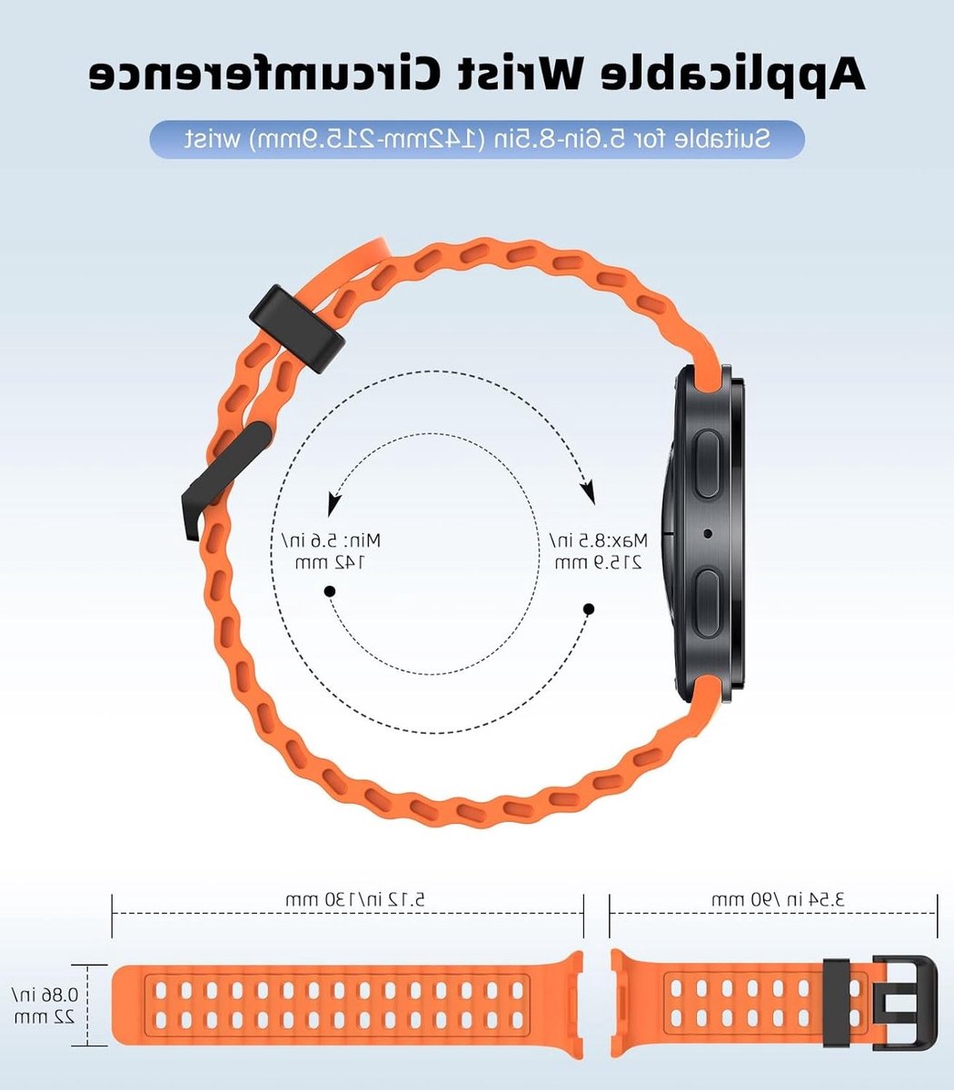 Sportieve en Ademend Siliconen Horlogeband voor Samsung Galaxy Watch 8 en Classic - Geschikt voor 40mm en 46mm, Ideaal voor Mannen en Vrouwen