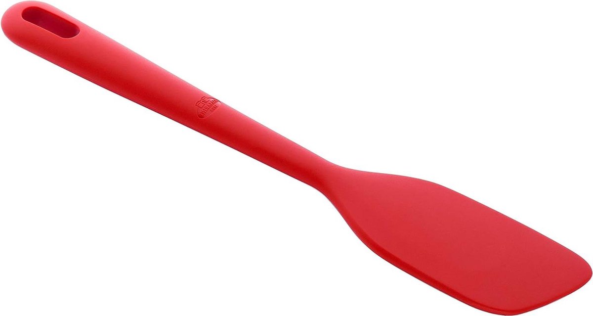 Deegschraper - Spatel Keukenmes - Bakken en Bereiden - Voedselveilig Siliconen - 28 cm - Rood