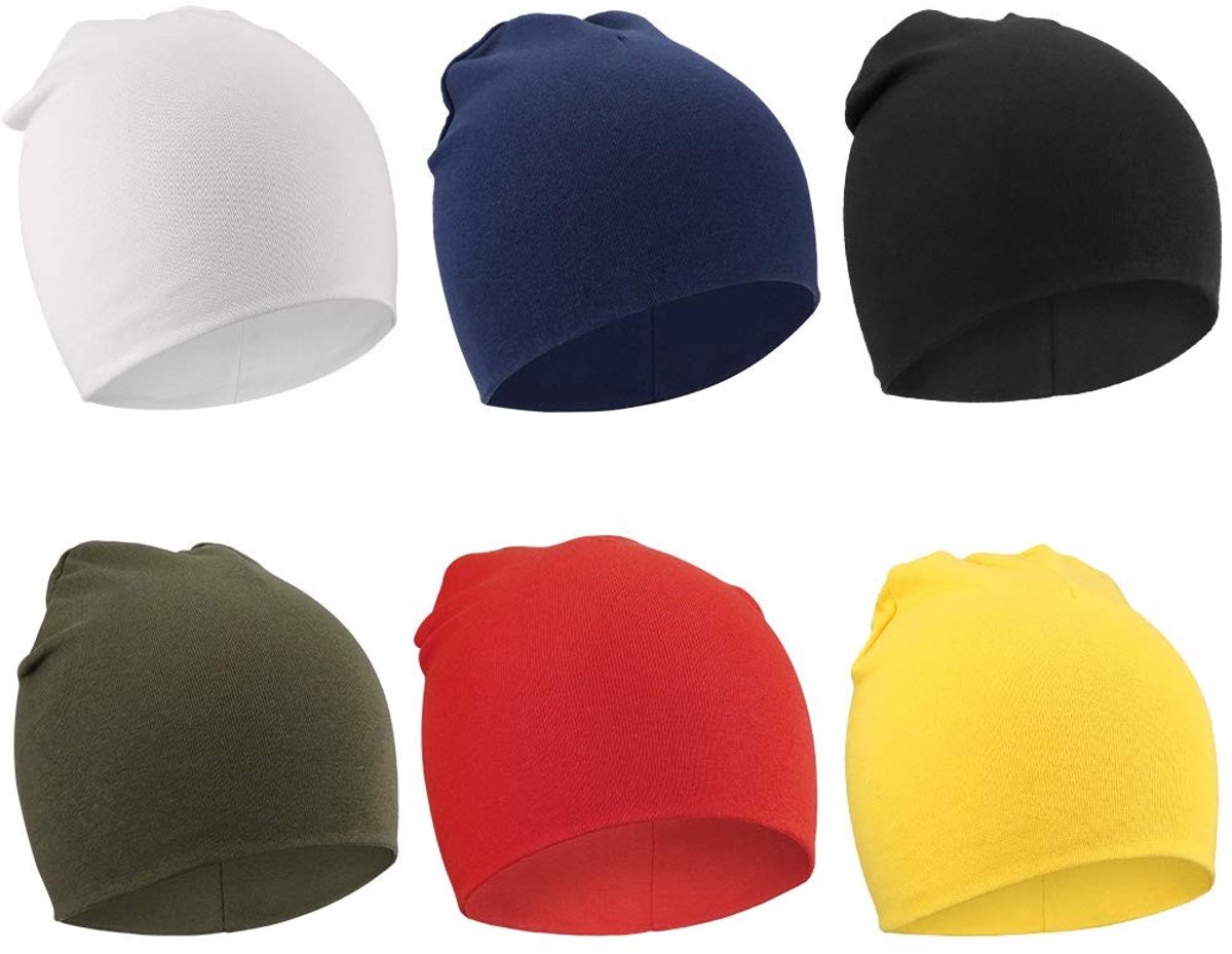 Allecto - Baby Beanie - Gebreide Muts - Zacht en Comfortabel - 6 Pak - Infant Cap Beanies - Perfect voor Nieuwe ouders - Geschikt voor Baby Jongens