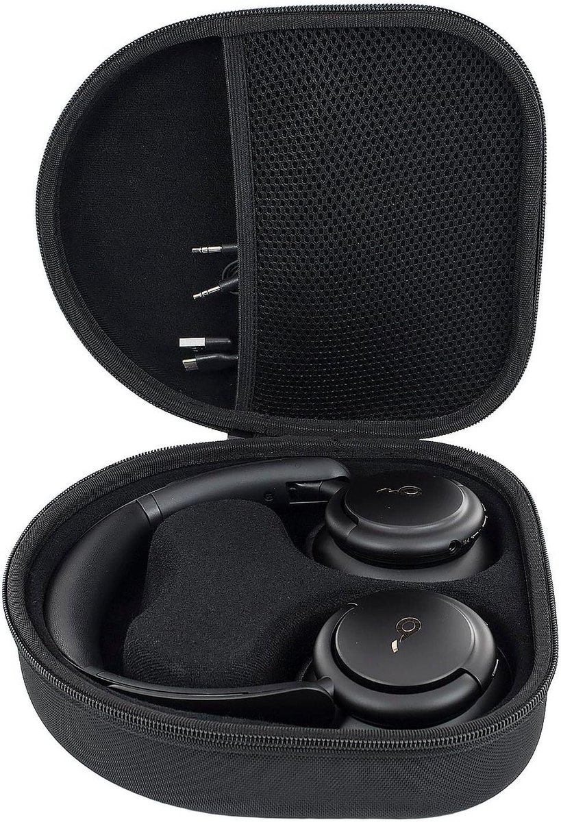 Hard Hoesje - Reishoes Hoofdtelefoon - Hoofdtelefoon Beschermen - Stofdicht Schokbestendig - 22.8 x 21.5 x 7.1 cm - Zwart