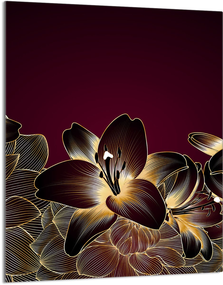 TMK ArtDeko Orchidea - Glazen Snijplank - 40x52 cm - Geharde Glas - Antibacterieel