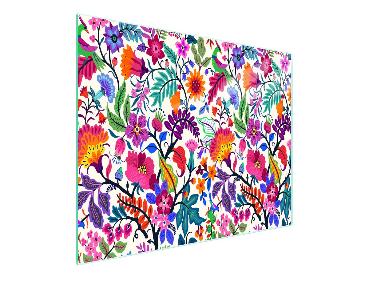 TMK ArtDeko - Snijplank - 52x30 cm - Glas - Met Antislip Noppen - Hoge Temperatuur Weerstand