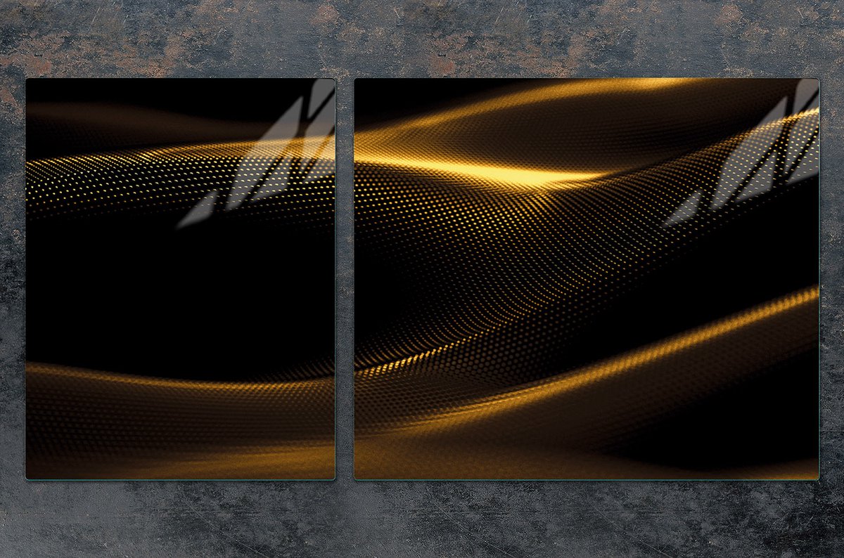 TMK ArtDeko - Snijplank - Glas - 100x52 cm - Goudkleurig