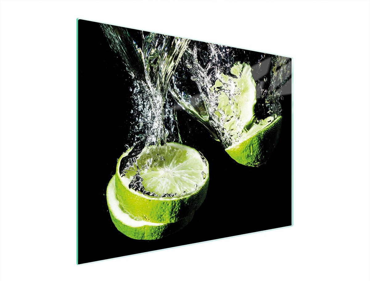 TMK ArtDeko - Snijplank Glas - 52x40 cm - Limoen - Antislip - Hittebestendig