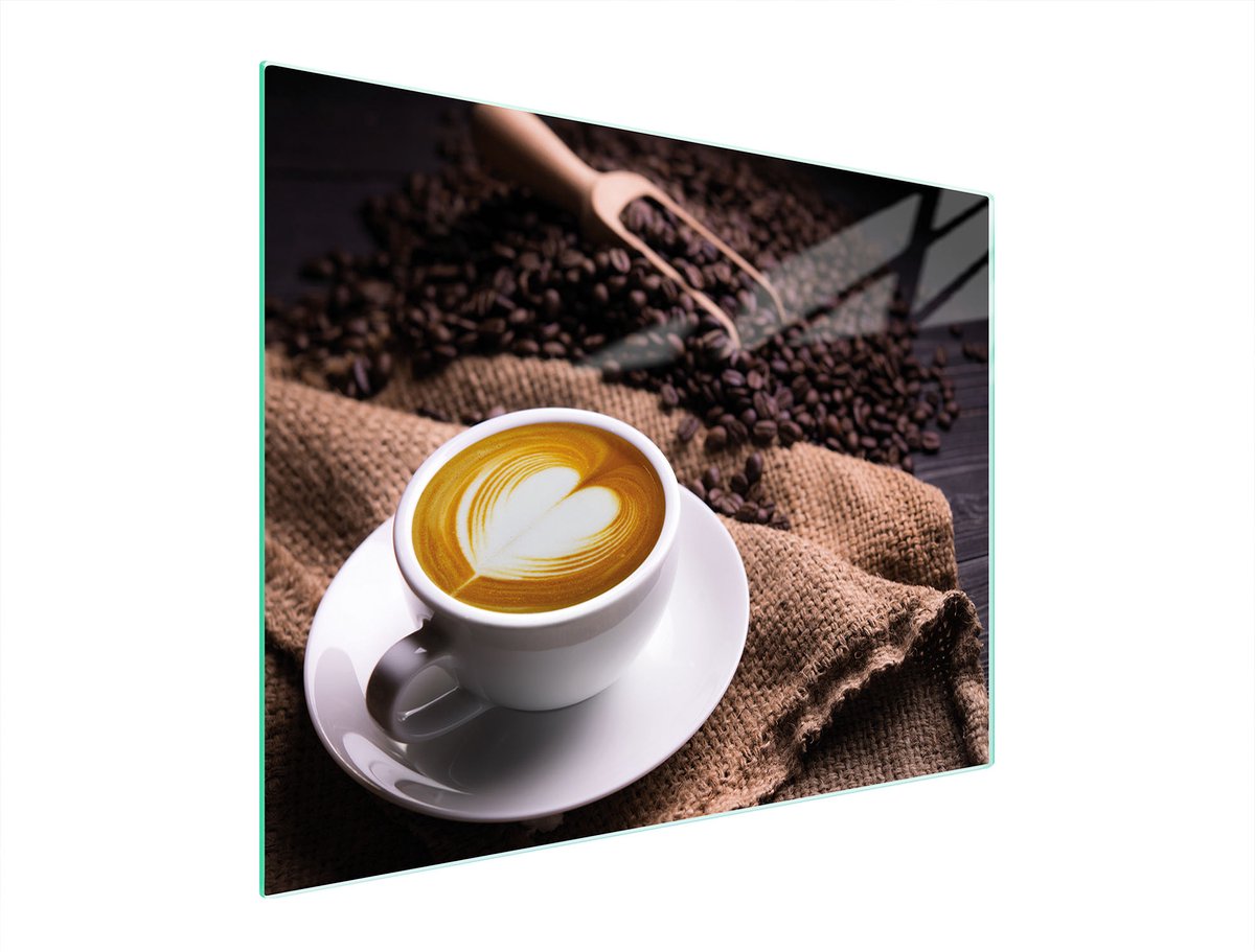 TMK ArtDeko - Snijplank Glas - 52x40 cm - Koffieprint