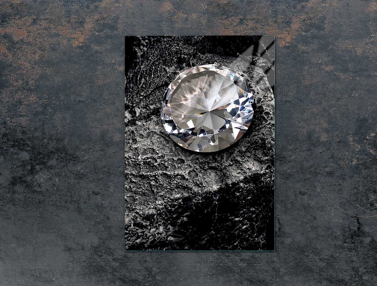TMK ArtDeko - 35x52 Serie - Glazen Snijplank - Diament - Sneeuwbescherming