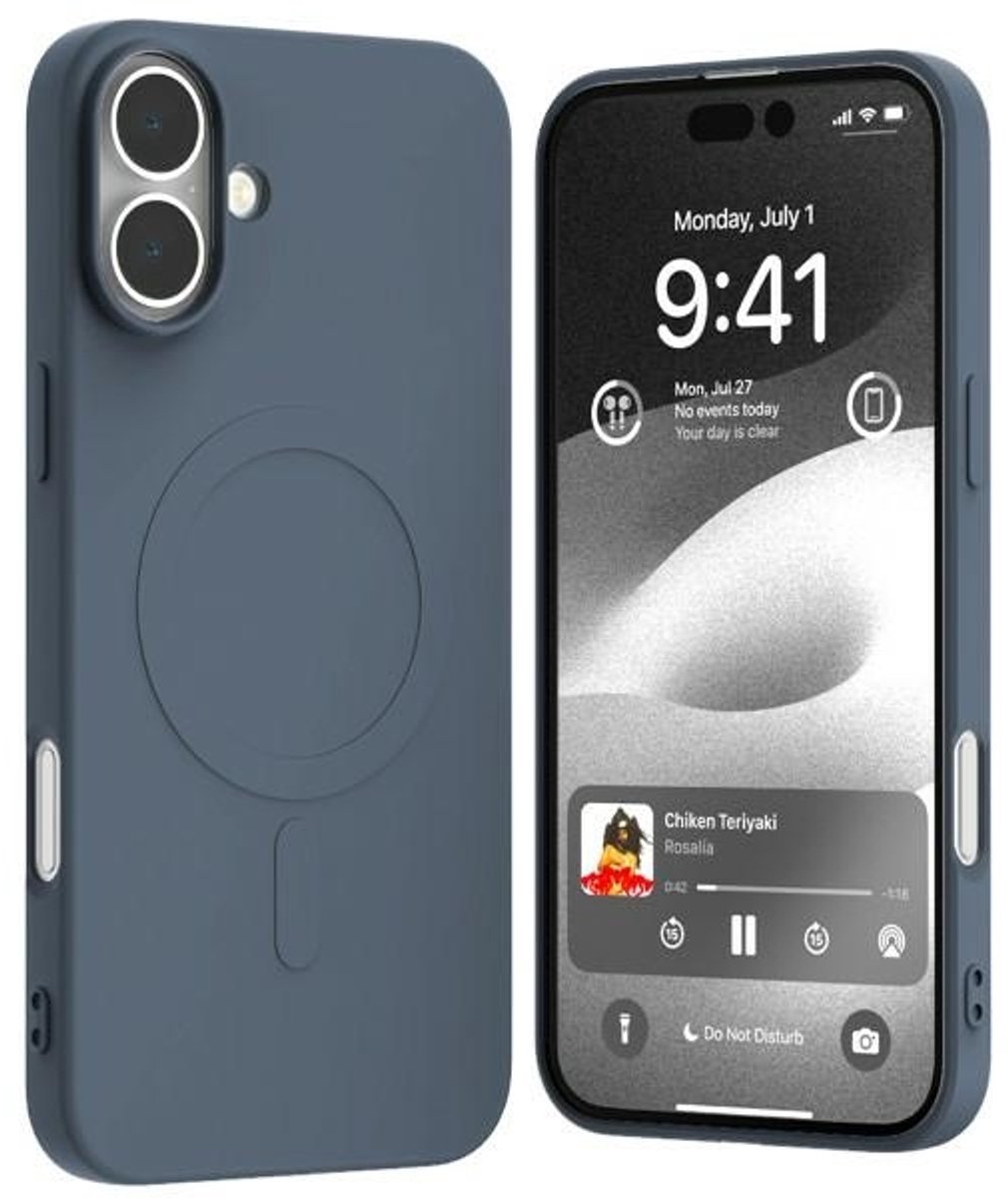 Mercury Voor Magsafe Case Semi-Silicone Voor Iphone 16 Plus 6.7 Bescherming