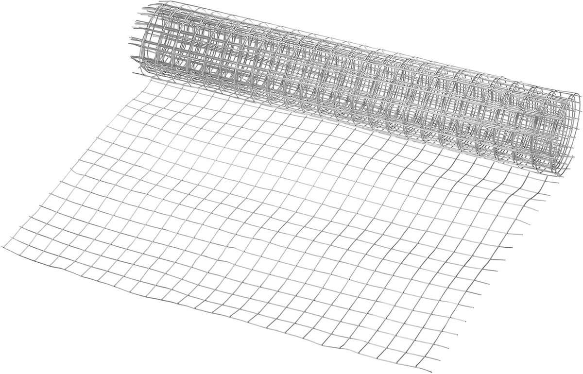 15.8"x3.0m Geweven Draadgaas Rol, 15mm 17 Gauge Vierkante Gaten, RVS Metaalnet voor Tuin, Dierenafscherming en Hekwerk