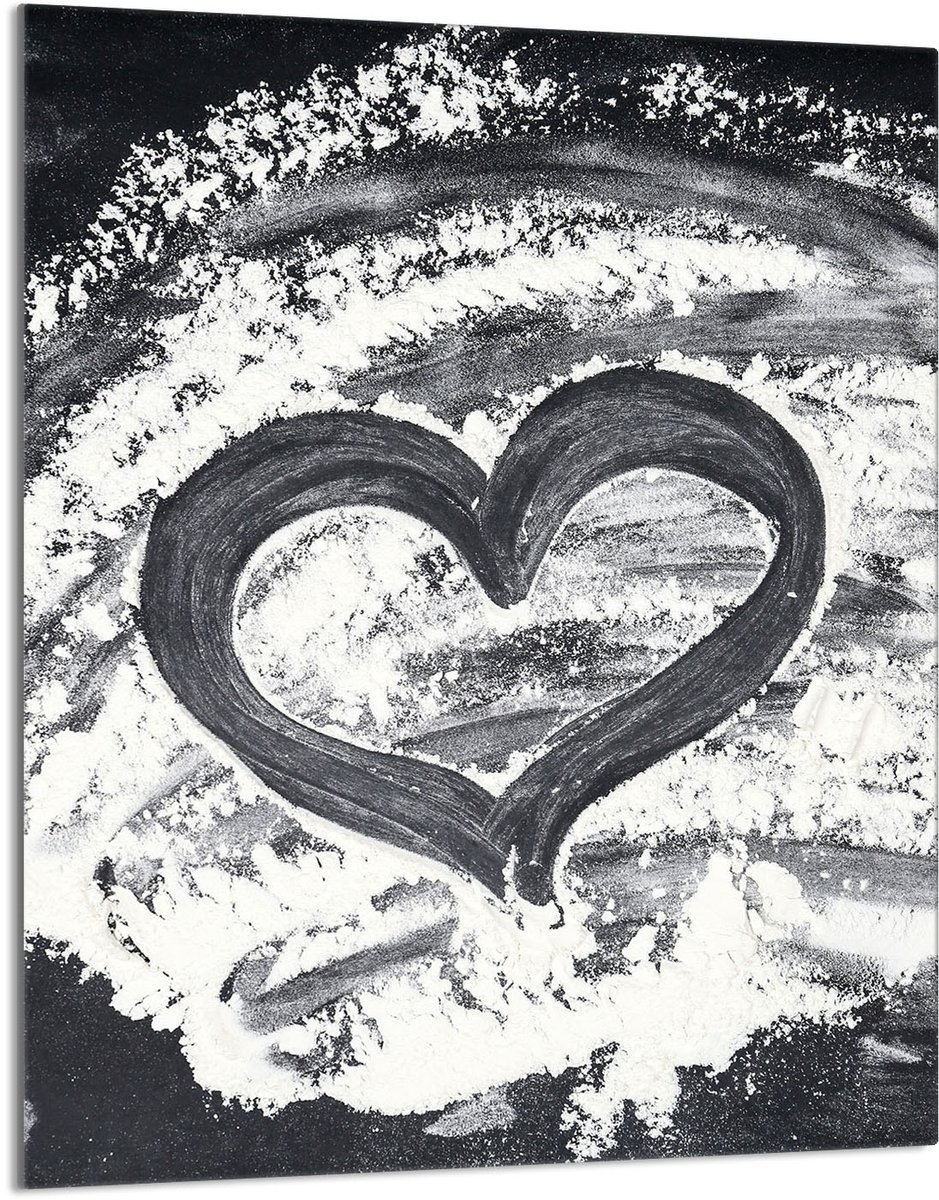 TMK ArtDeko Serie - Snijplank van Glas - 40x52 cm - Hartmotief