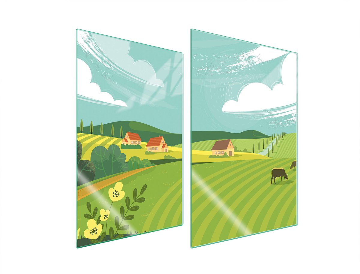 TMK ArtDeko - Snijplank - Glas - 35x52 cm - Veiligheidsglas