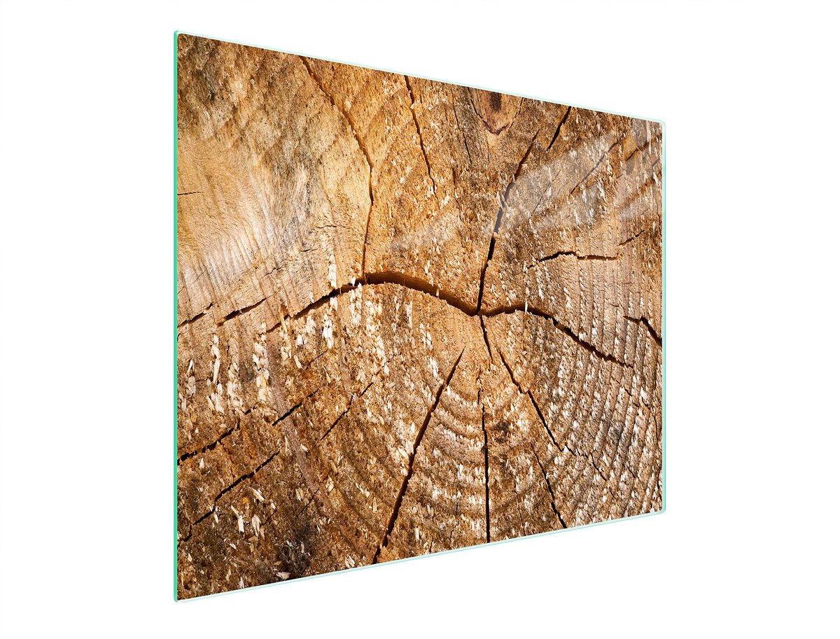 TMK ArtDeko - Snijplank - Glazen Paneel - 52x30 cm - Houtafdruk