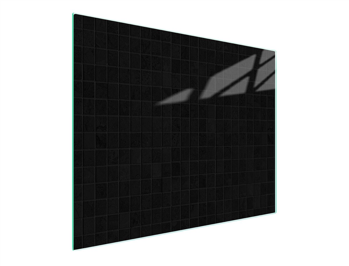 TMK ArtDeko - Glazen Snijplank - 52x30 cm - Zwart - Hittebestendig - Antislip
