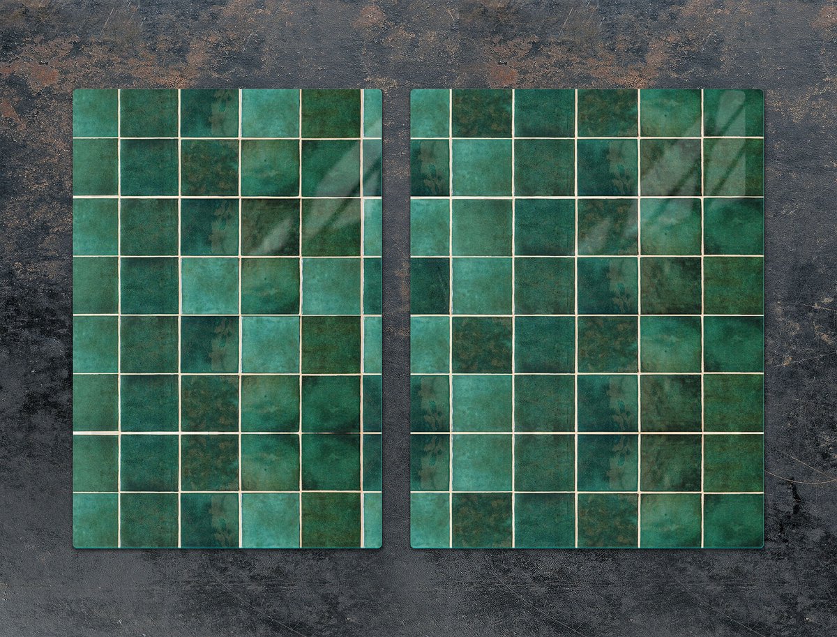 TMK ArtDeko - Snijplank - 75x52 cm - Glas - Groen