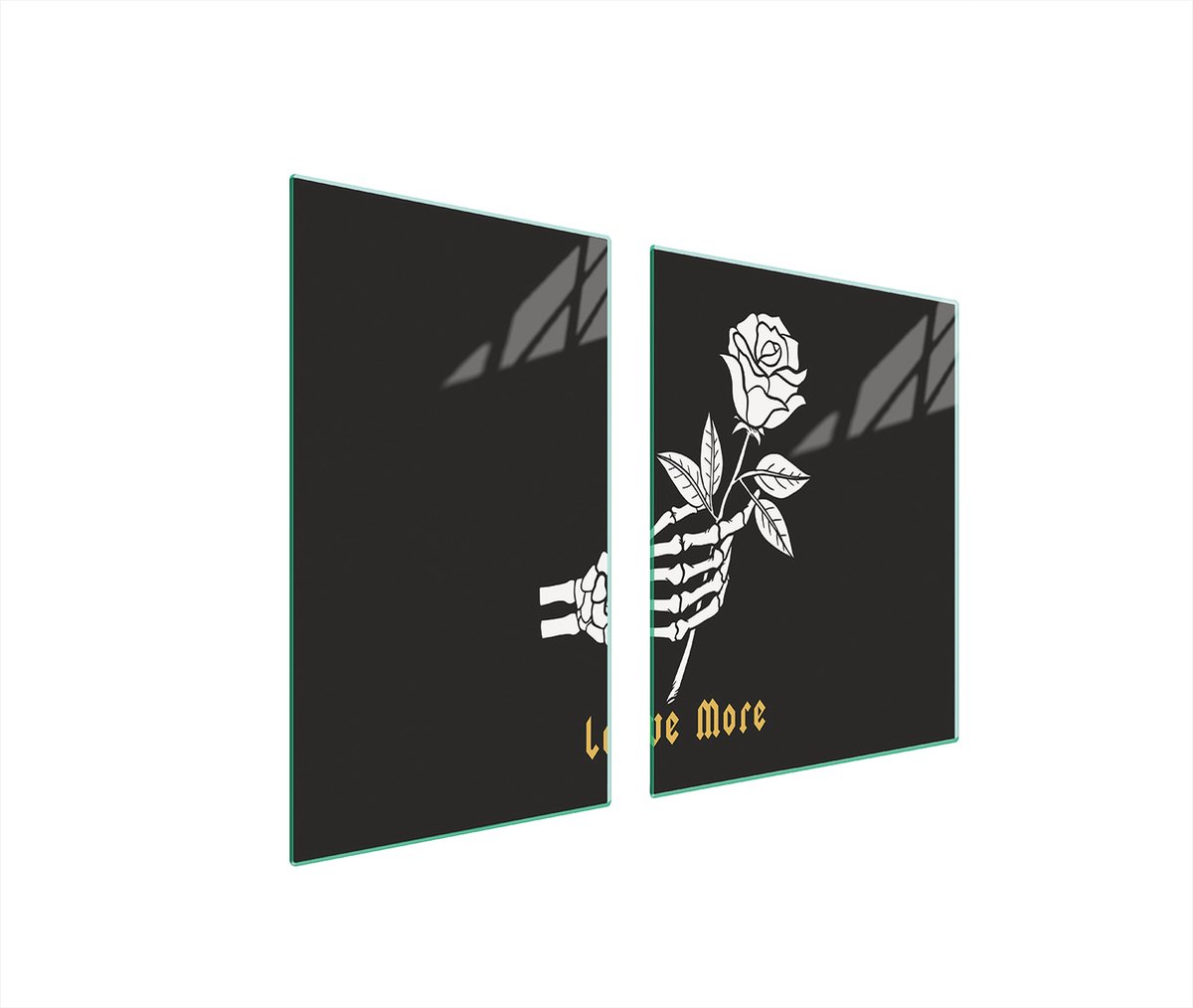 TMK ArtDeko - Snijplank - Glas - 100x52 cm - Roos
