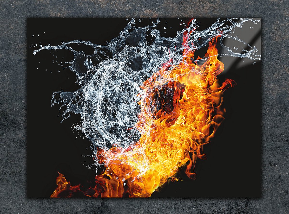 TMK ArtDeko - Snijplank - Glas - 30x22 cm - Hartvormig - UV print