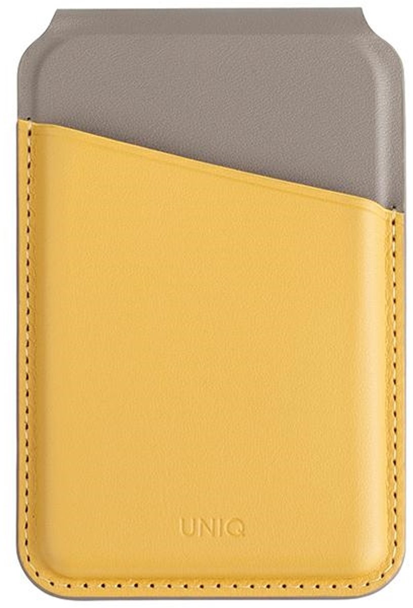 UNIQ - Lyden - DS magnetische RFID portemonnee met telefoonstandaard - geelgrijs