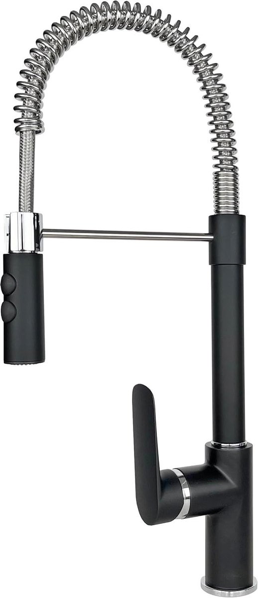 Keukenmengkraan - Enkele hendel - Hygiënisch Werken - 90 graden opening - 495 mm hoog - Zw