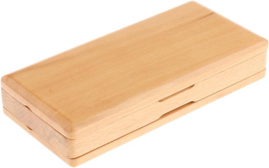 Houten Riet Houder - Opbergkoffer Riet - Riet Beschermen - Ventilatie Gaten - 40 Rietjes - Beige — afbeelding 4