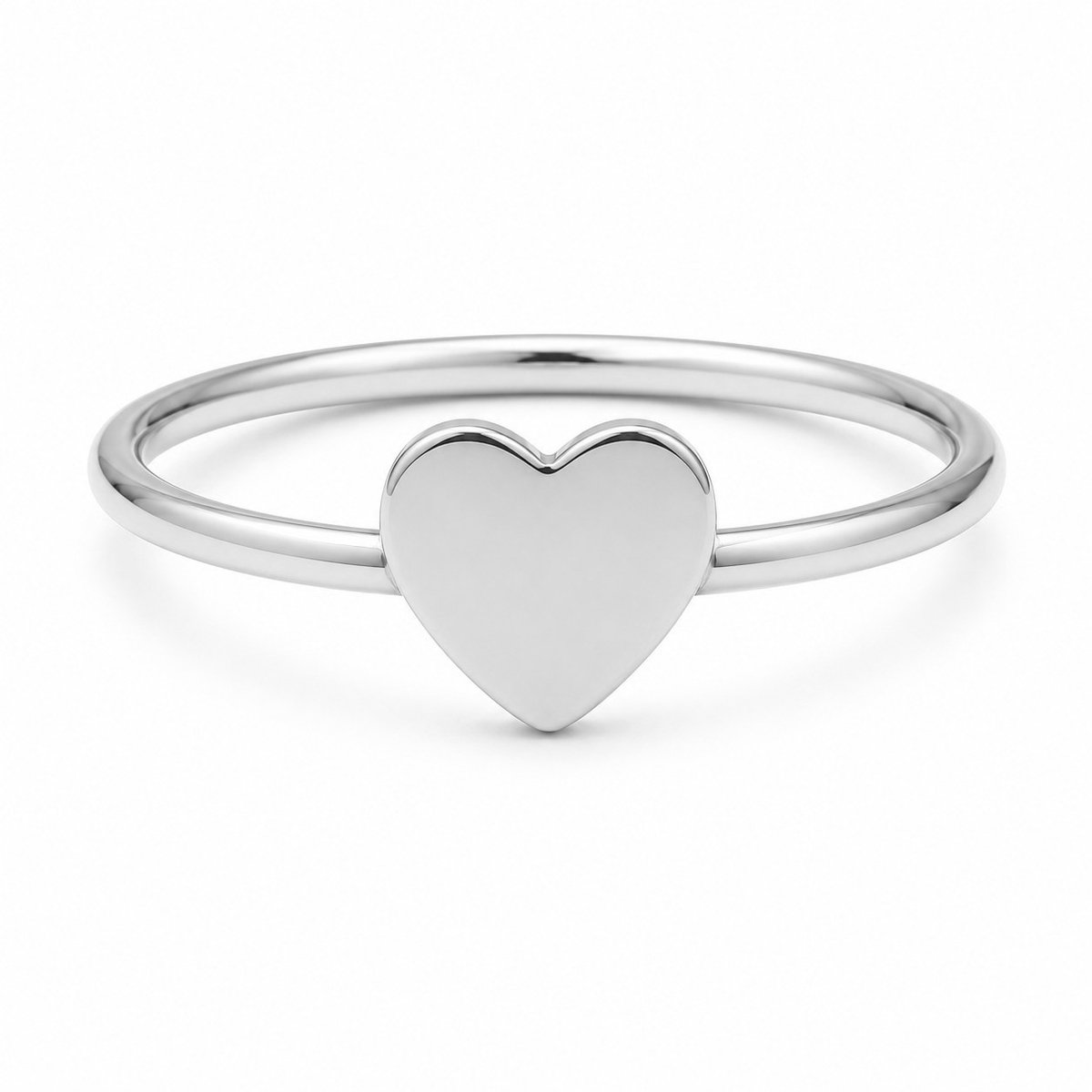 Ring met Initiaal Hart Goud, USA 9 / NL 19 (60mm)