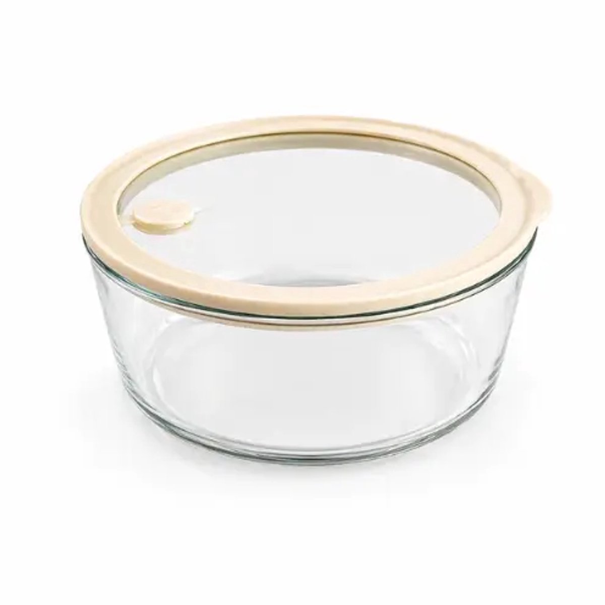 Ronde Glazen Vershoudbak - 470 ml - Luchtdichte Deksel - BPA-vrij - Transparant - Magnetronbestendig