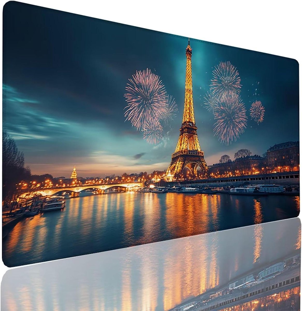 XXL Muismat - Bureau Onderlegger - Werk en Gaming - Waterproof Ontwerp - 100 x 40 cm - Parijs Design