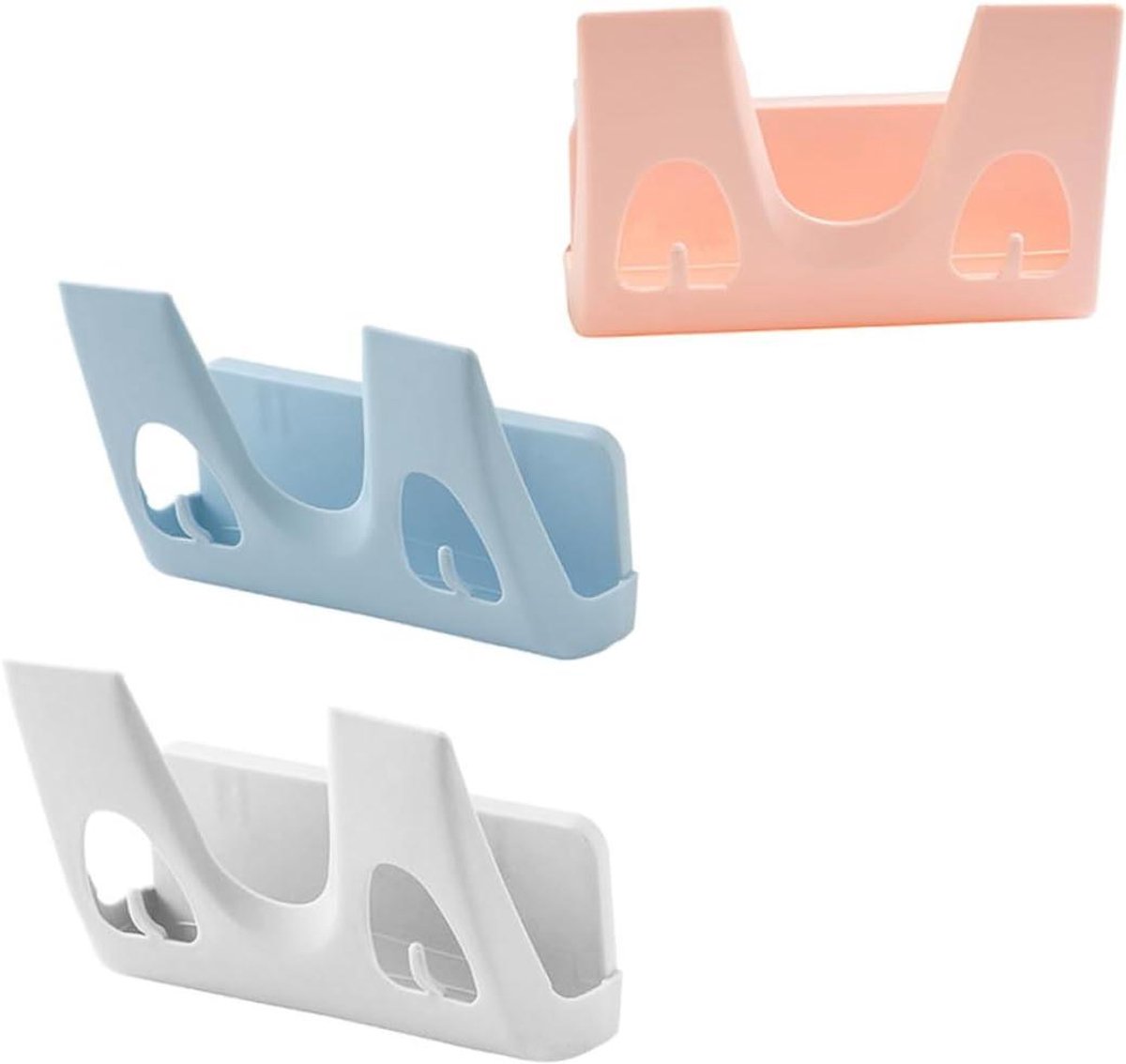 Pannenrek - Dekselhouder - Keuken Organiseren - Zonder Boren - 20 cm - Wit