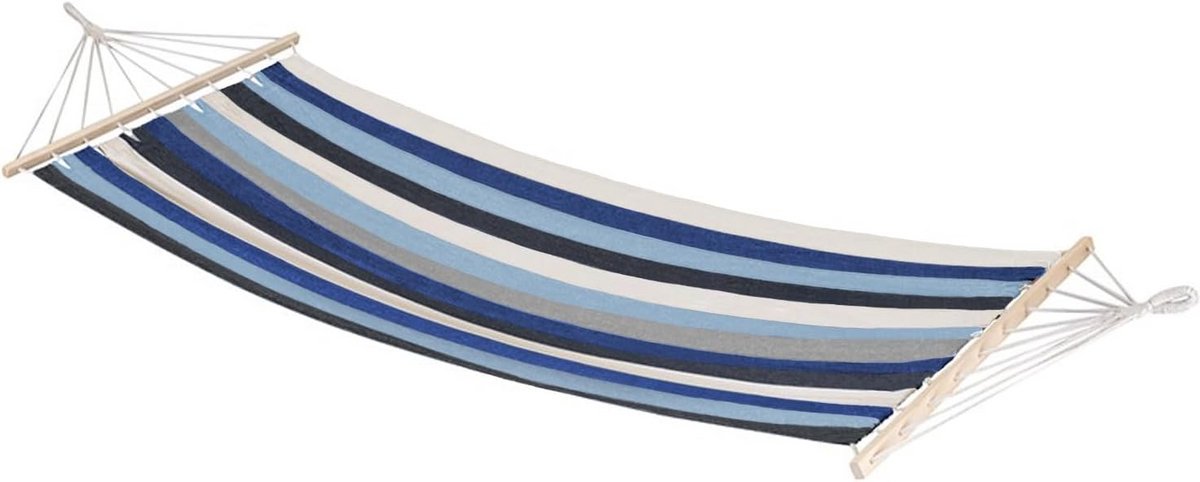 Hangmat met dwarsstang - Buitenbed - Buiten Ontspannen - Duurzaam katoenmix - 200 x 100 cm - Niet gespecificeerd
