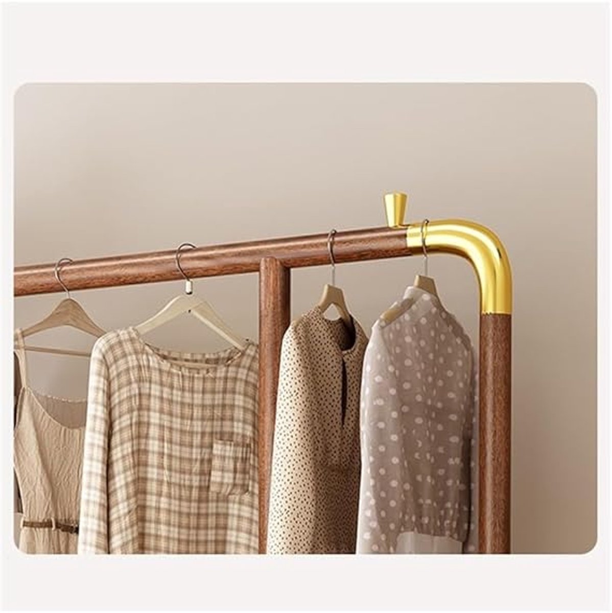 Staande Garderoberek Kapstok met Schoenenrek en Hoedenplank – Massief Houten Multifunctioneel Kledingrek voor Hal, Entree en Slaapkamer – Ruimtebesparende Entryway Organizer – 10 x 10 x 10 mm